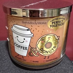 BBW Coffee And Donuts 3 Wick Candle